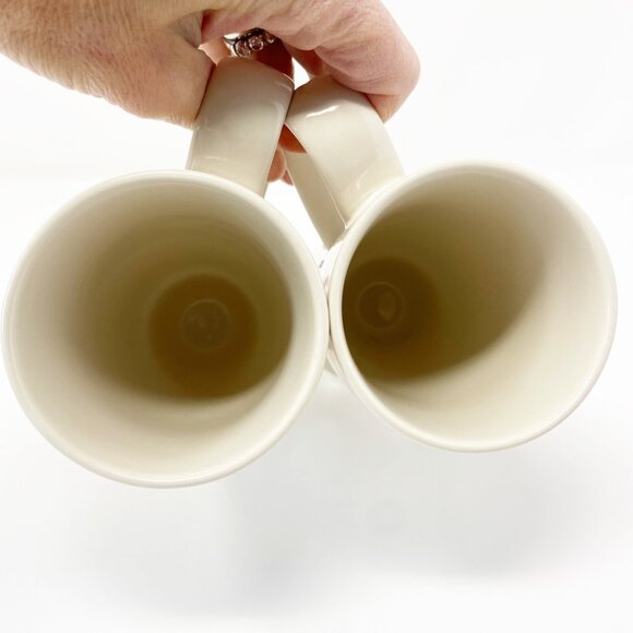 Whittard Of Chelsea Snowflake Latte Mugs Set Of 2 Multicolor Ceramic 2005 Made I - Picture 3 of 4